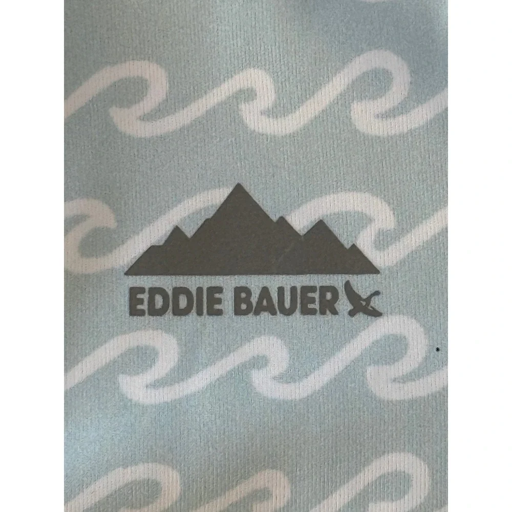 Eddie‎ Bauer Kids UPF 30 Wave Print Rash Guard Swimsuit + Hat Set 18M